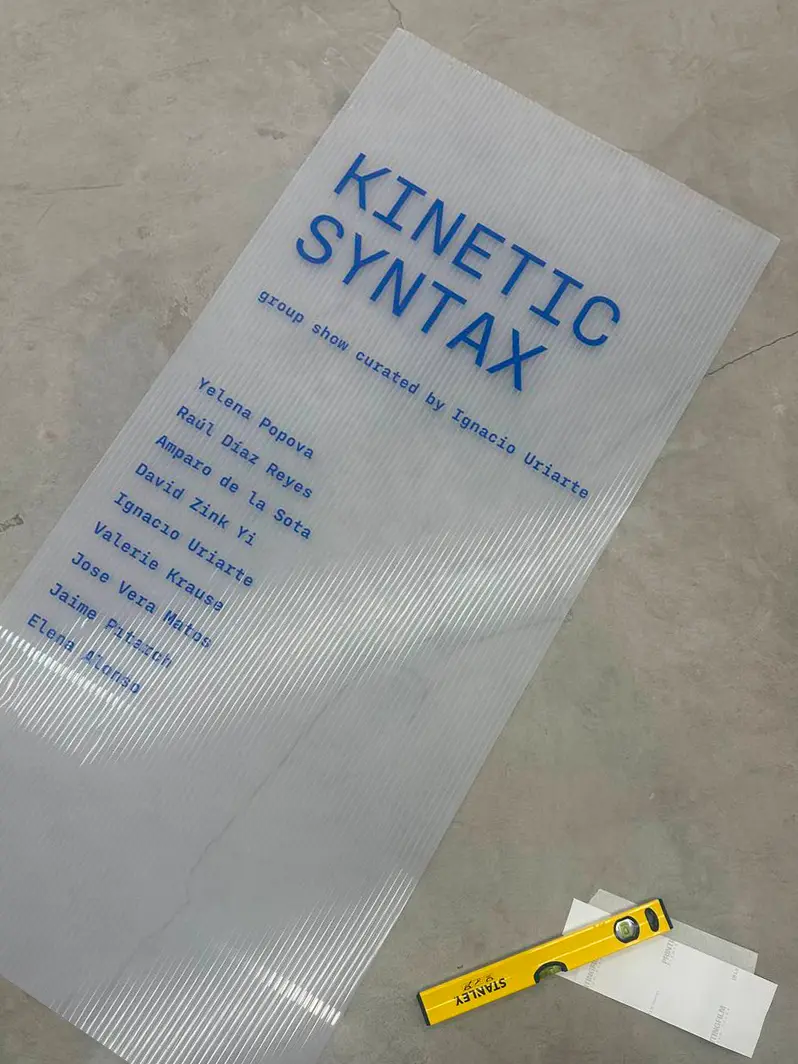 Kinetic Syntax exhibition poster